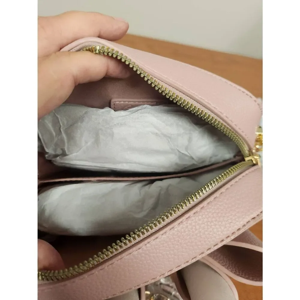 NWT Crossi Pink Bow Gold Chain Crossbody Bag (L)